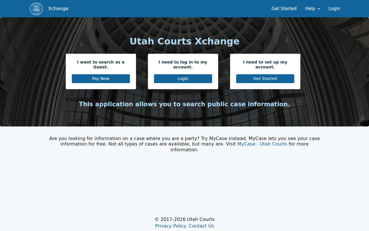 Sevier County criminal court case search login for Utah Xchange